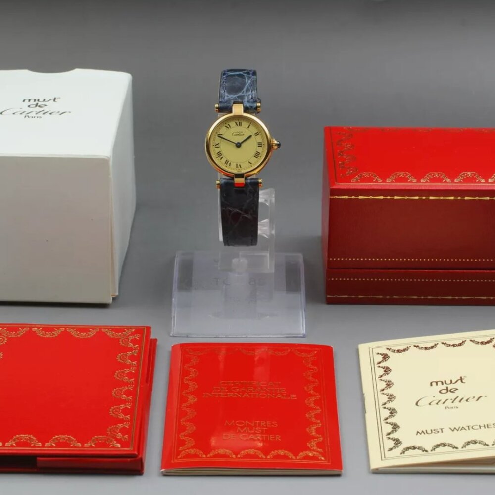 Cartier Watch Mint Must De W/ Full Box - Picture 2 of 6